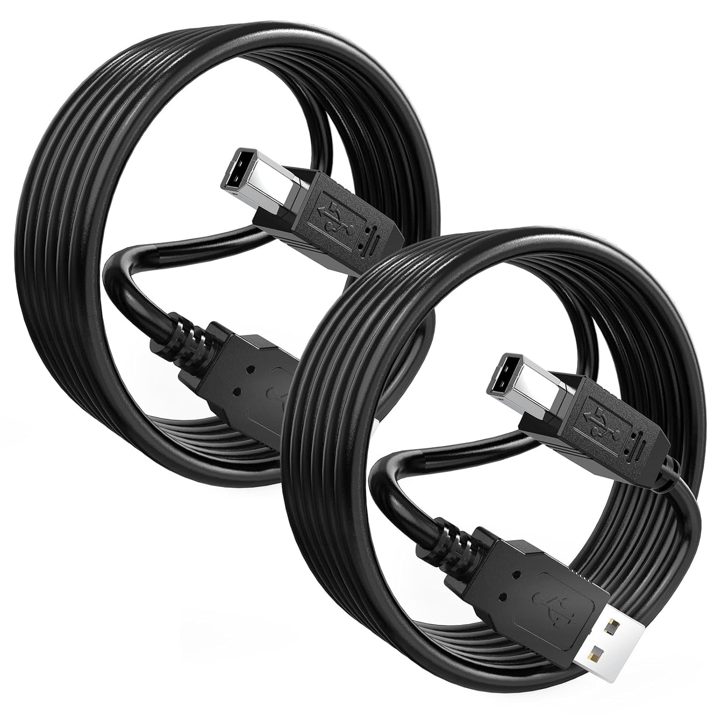 2-Pack 6ft USB MIDI Cables for Seamless Music Connectivity