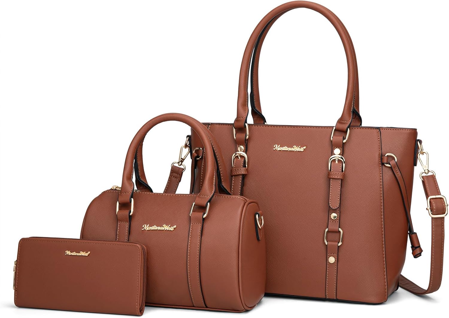 Montana West 3PCS Purses Set for Women Chic Tote and Wallet