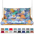 Porch Swing Cushion with Backrest - Waterproof 2-3 Seater Cushion