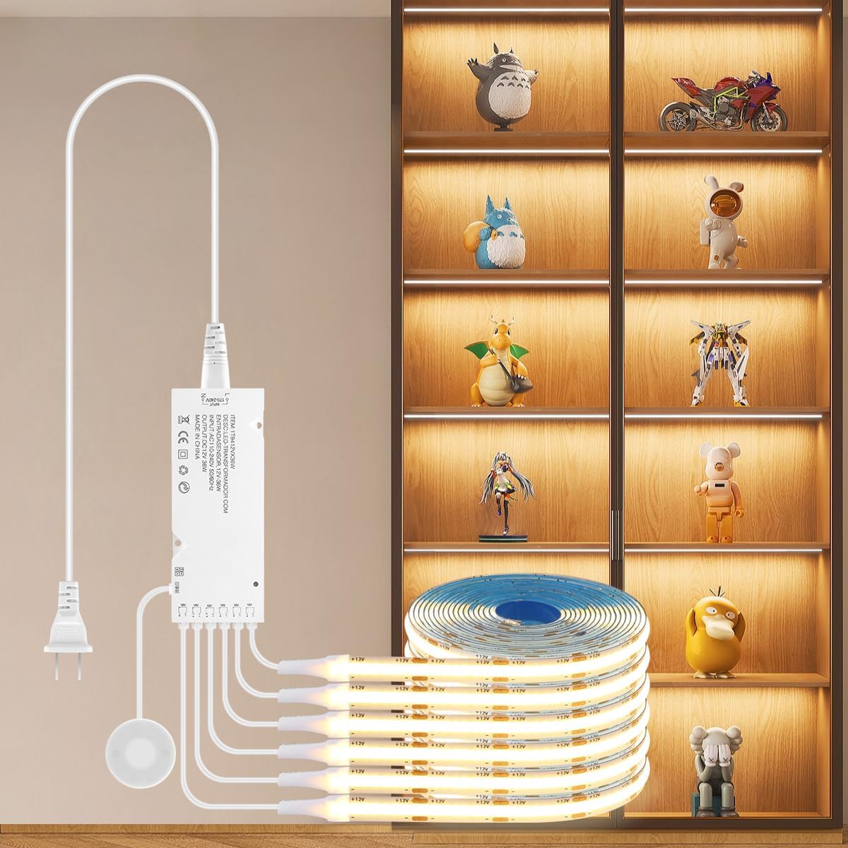 AIMENGTE Cabinet Light 12V COB LED Strip for Home Lighting