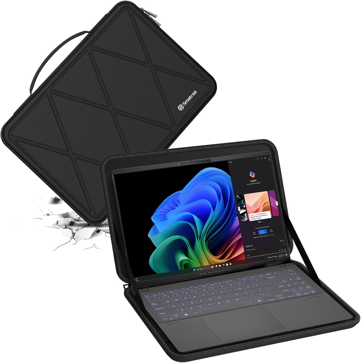 Smatree Hard EVA Protective Sleeve Case for 15.3 in Laptops