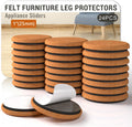 Chair Leg Floor Protectors for Hardwood Floors - 24 Pack 1 in