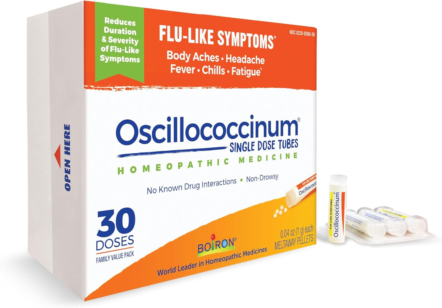 Boiron Oscillococcinum for Flu-Like Symptoms Relief 30 Doses