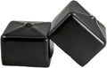 1.5 in Square Vinyl Plug Insert 50 Pack - Flexible Black End Caps