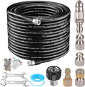 100FT Sewer Jetter Kit for Pressure Washer - 5800PSI Drain Cleaner