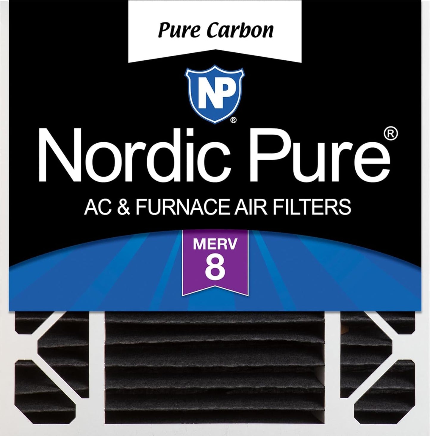 Nordic Pure 20x20x5 Odor Reduction Merv 8 Filter for Fresh Air
