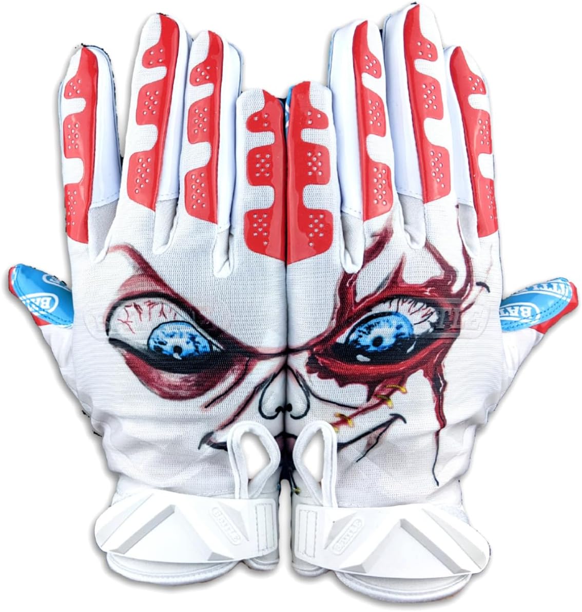 Battle Sports Back of Hand Wide Receiver Football Gloves for Grip