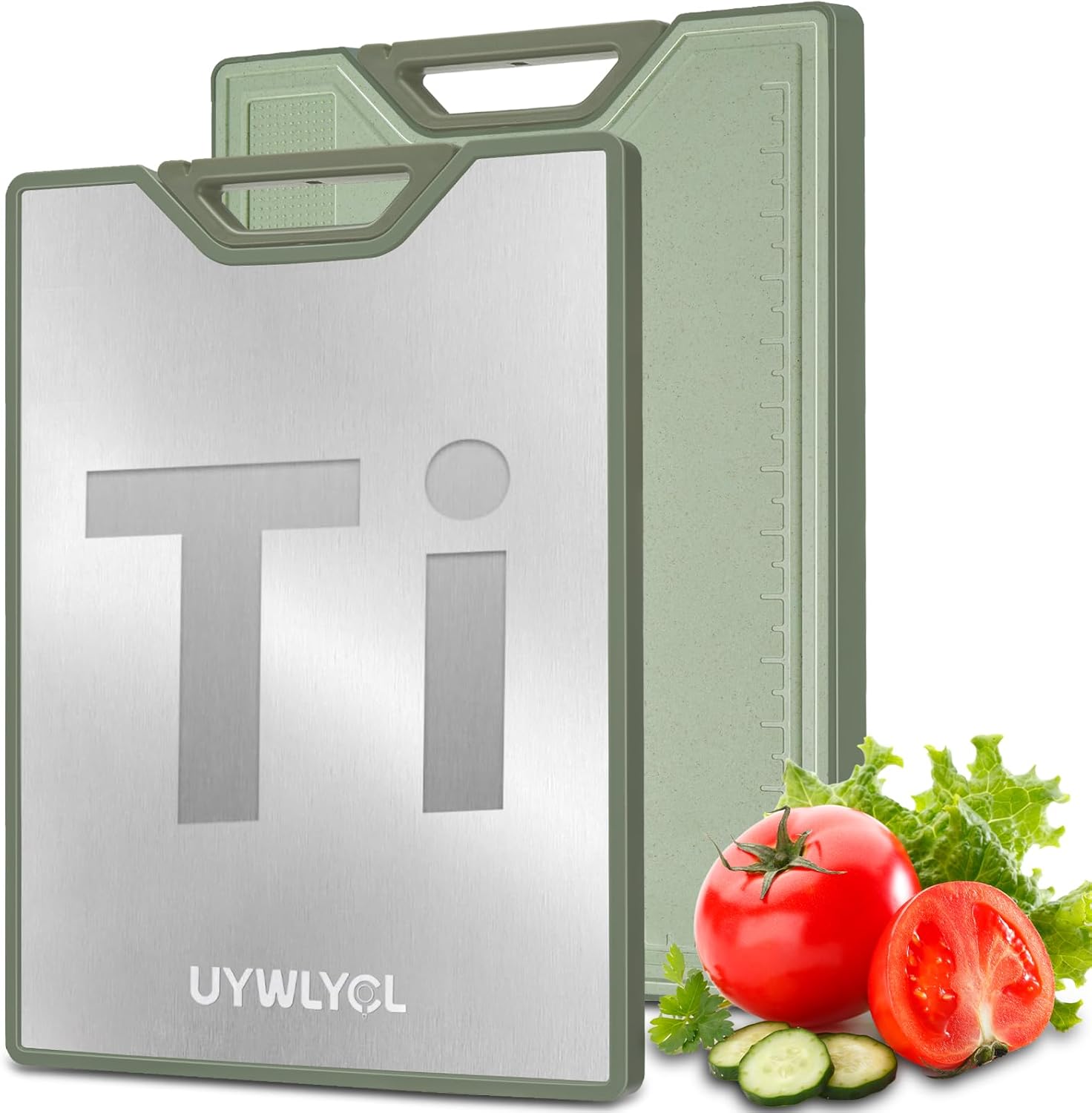 Titanium Cutting Board with Knife Sharpener for Kitchen Use