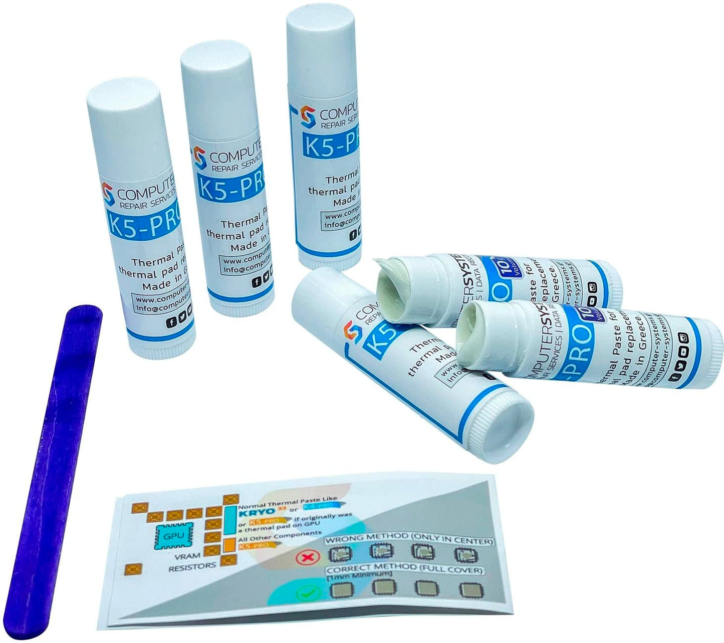 K5 PRO 6X10g Viscous Thermal Paste for Efficient Cooling