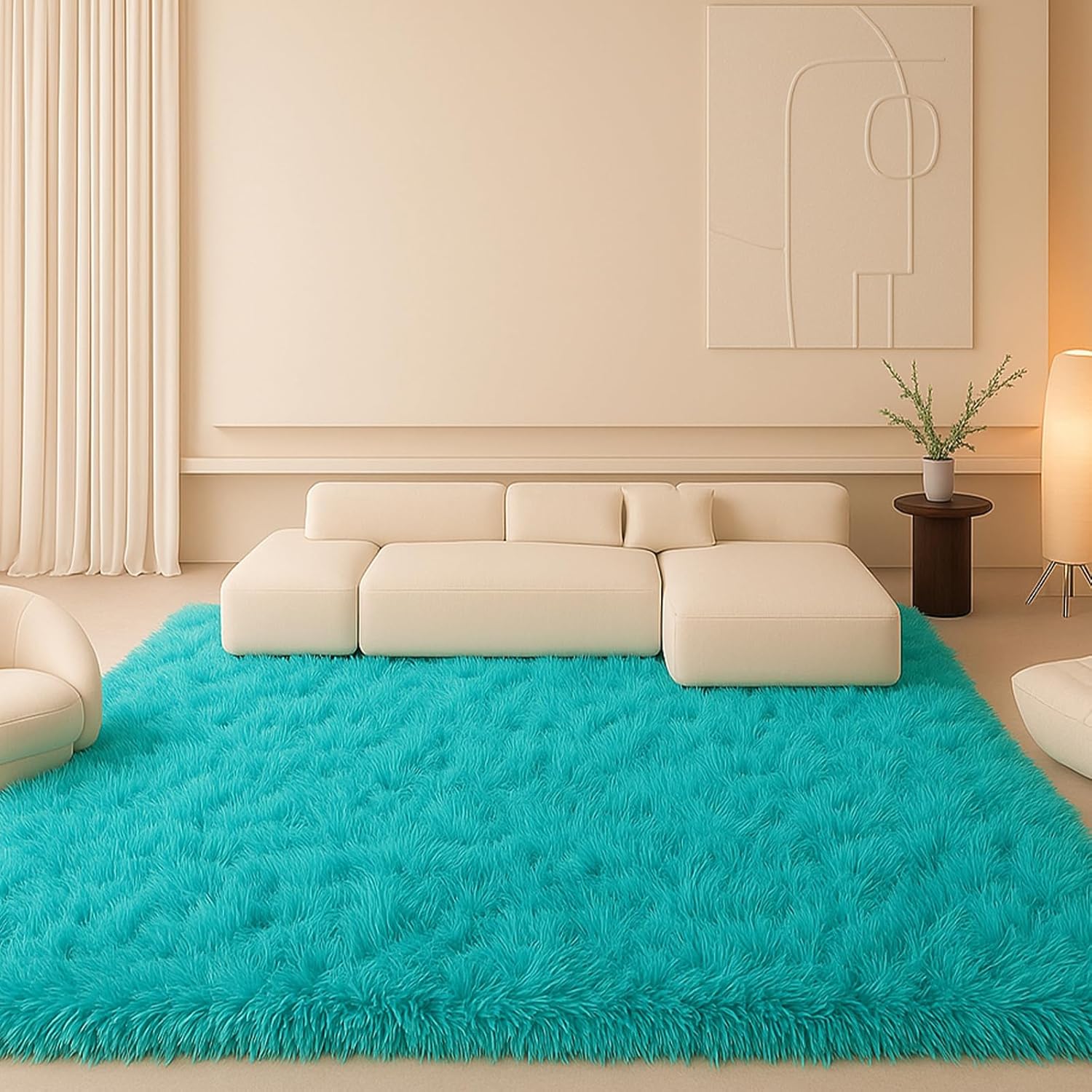 Fluffy Plush Shag Rug 5x7 for Living Room and Bedroom Decor