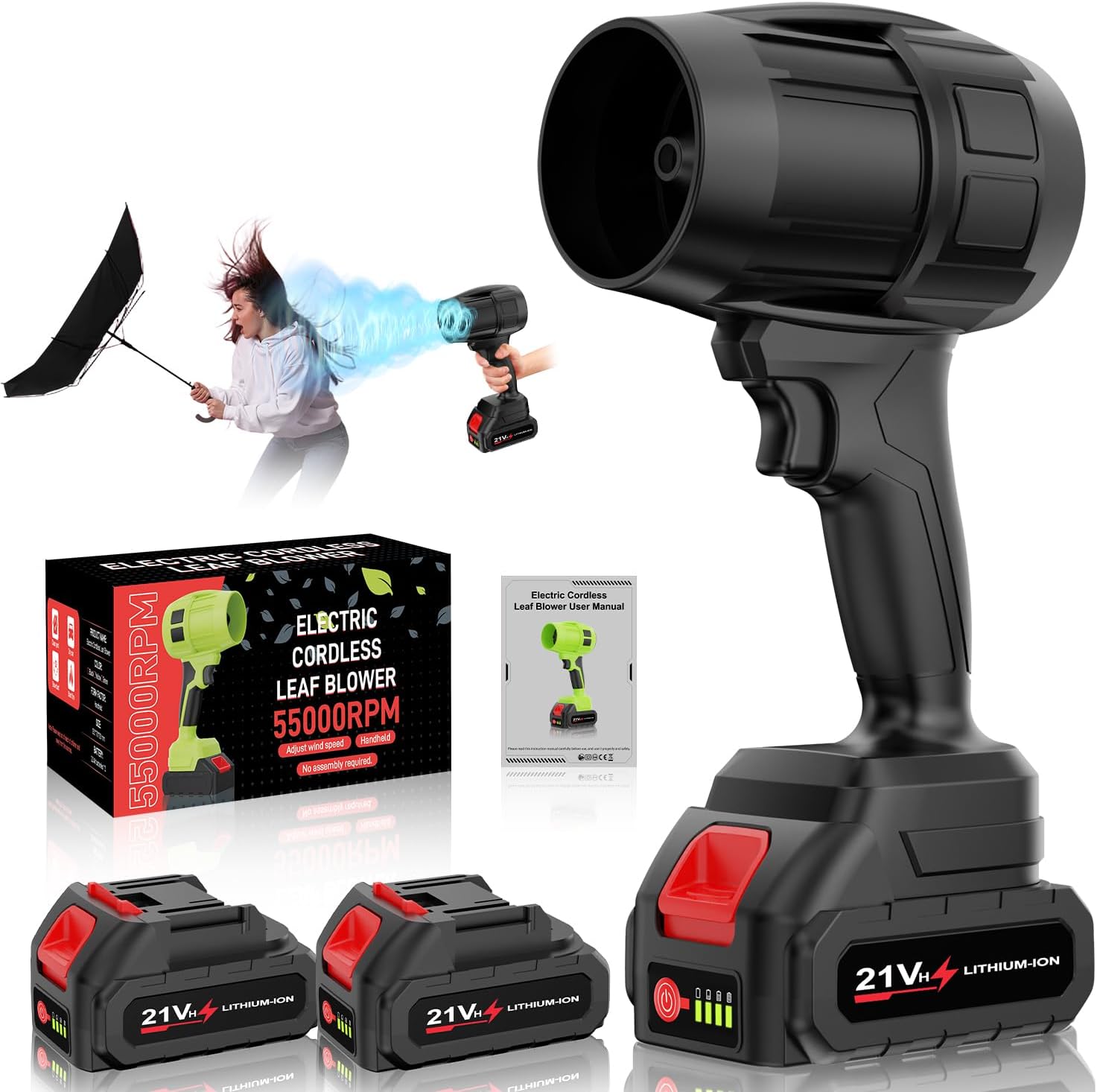 Cordless Leaf Blower with Turbo Jet Power for Lawn Care