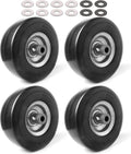 9x3.50-4 Flat Free Lawnmower Tire and Wheel Assemblies (4-Pack)