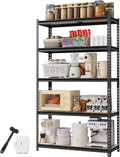 WORKPRO 5-Tier Storage Shelf 72in Heavy Duty Adjustable Garage Rack