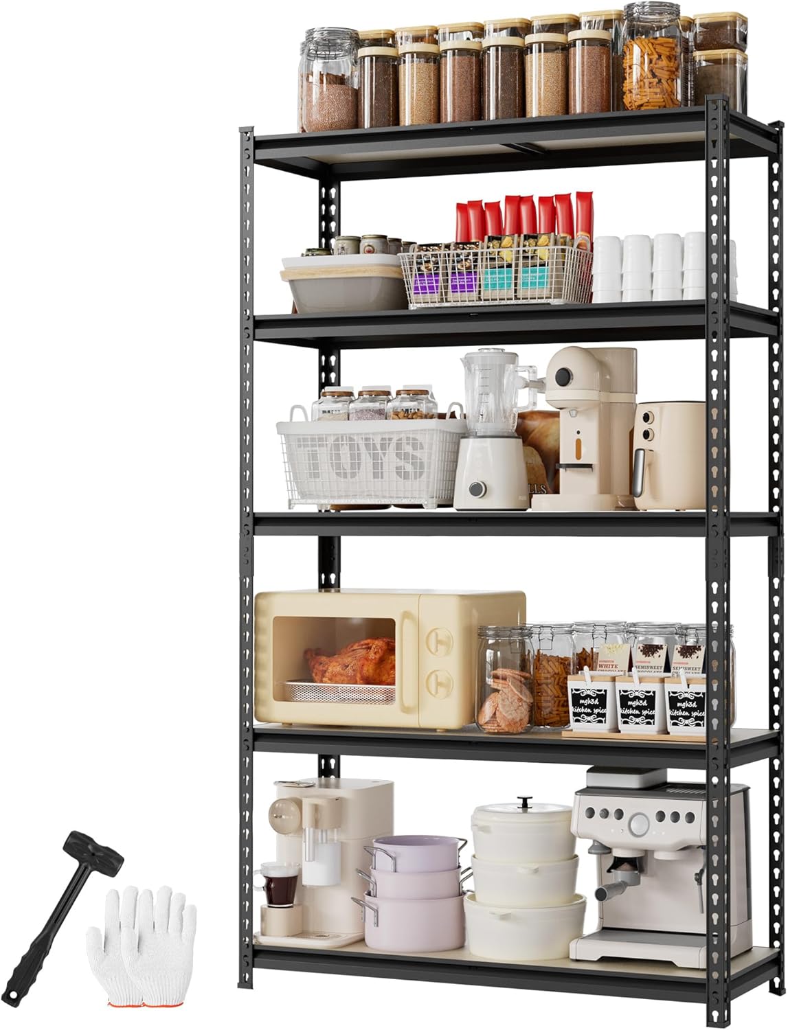 WORKPRO 5-Tier Storage Shelf for Heavy Duty Garage Use