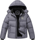 Kids Winter Coat Warm Fleece Thermal Padded Jacket with Detachable