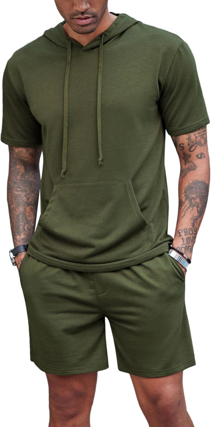 COOFANDY Men's Tracksuit: Stylish 2 Piece Hooded Sports Set