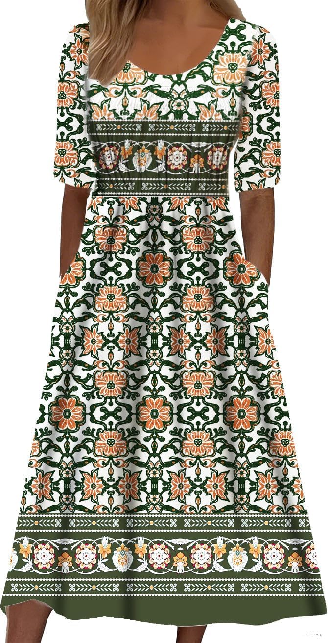 Womens Boho Dress Summer Casual Floral Maxi Dress for All Occasions