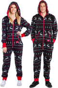 Tipsy Elves Christmas Onesies for Adults - Comfy Unisex Holiday ZIPPER