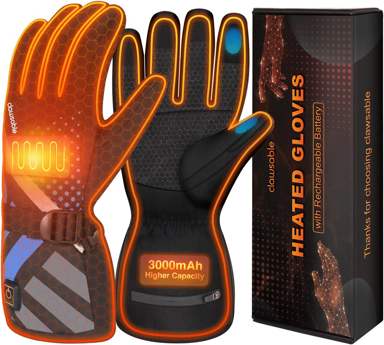 clawsable Heated Gloves: Waterproof & Long-Lasting
