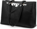 Laptop Tote Bag for Women 15.6 in - Waterproof Leather Work Tote