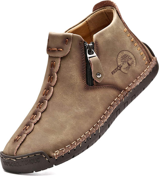 Alcubieree Mens Casual Leather Shoes for Comfort and Style