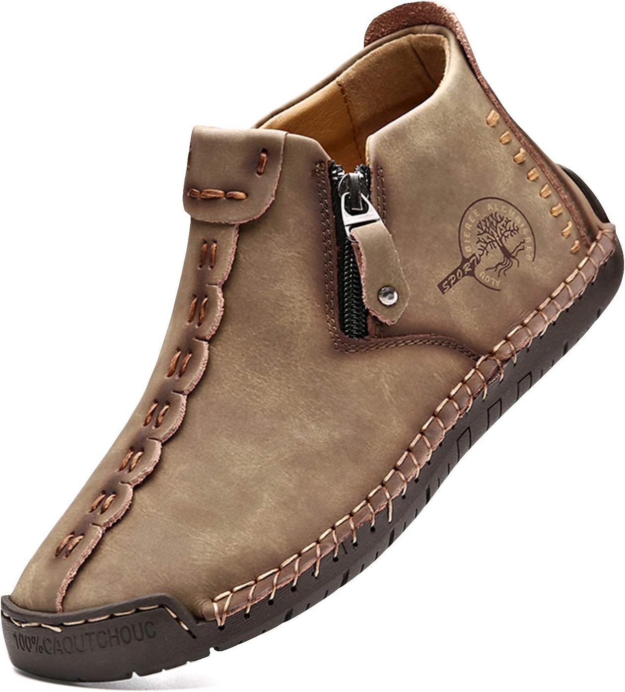 Alcubieree Mens Casual Leather Shoes for Stylish Comfort