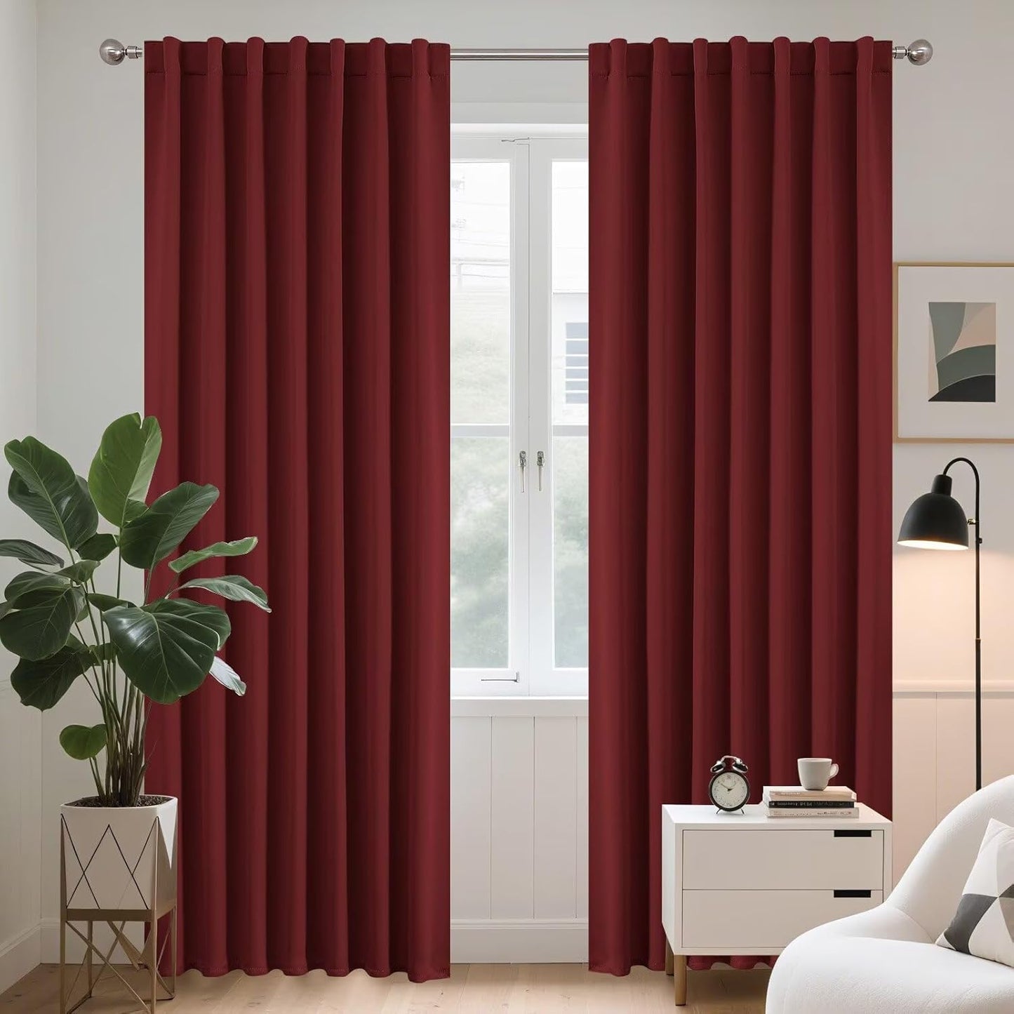 Joydeco Blackout Curtains 96 Inches Long for Bedroom