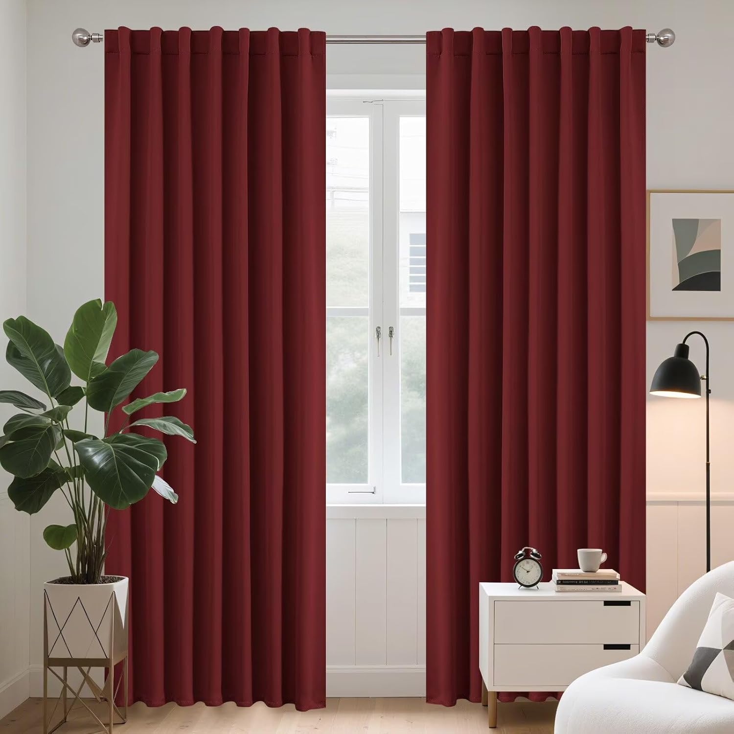 Joydeco Blackout Curtains 96 Inches Long for Bedroom