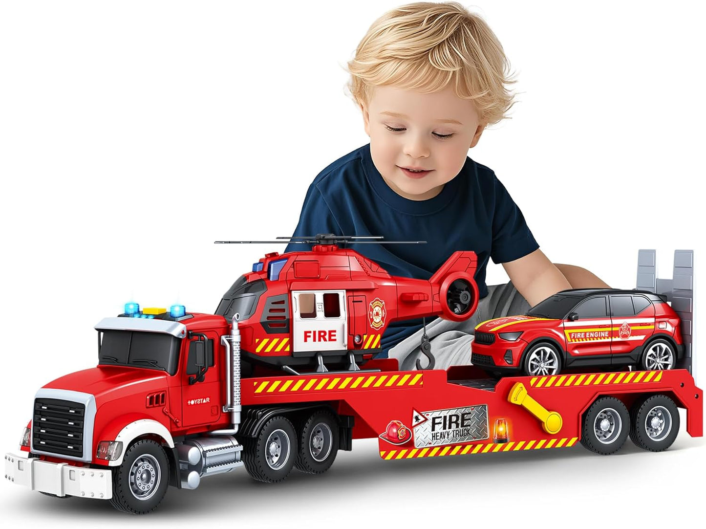 Extra Large Fire Truck Toy for Boys and Girls with Sounds