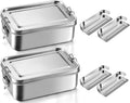Leonyo 2 Pack 47oz Stainless Steel Lunch Box - Durable Leak-Proof