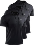 Men's Dry Fit Performance Athletic Hoodie Tee - Lightweight Fit