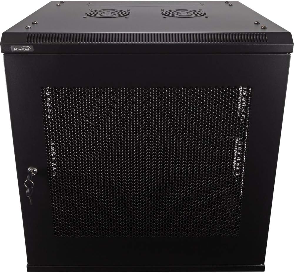 Navepoint 12U Deluxe IT Wallmount Cabinet for Network Racks