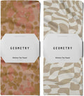 GEOMETRY Kitchen Towels Quick Dry Microfiber Dish Towels - 2 Pack