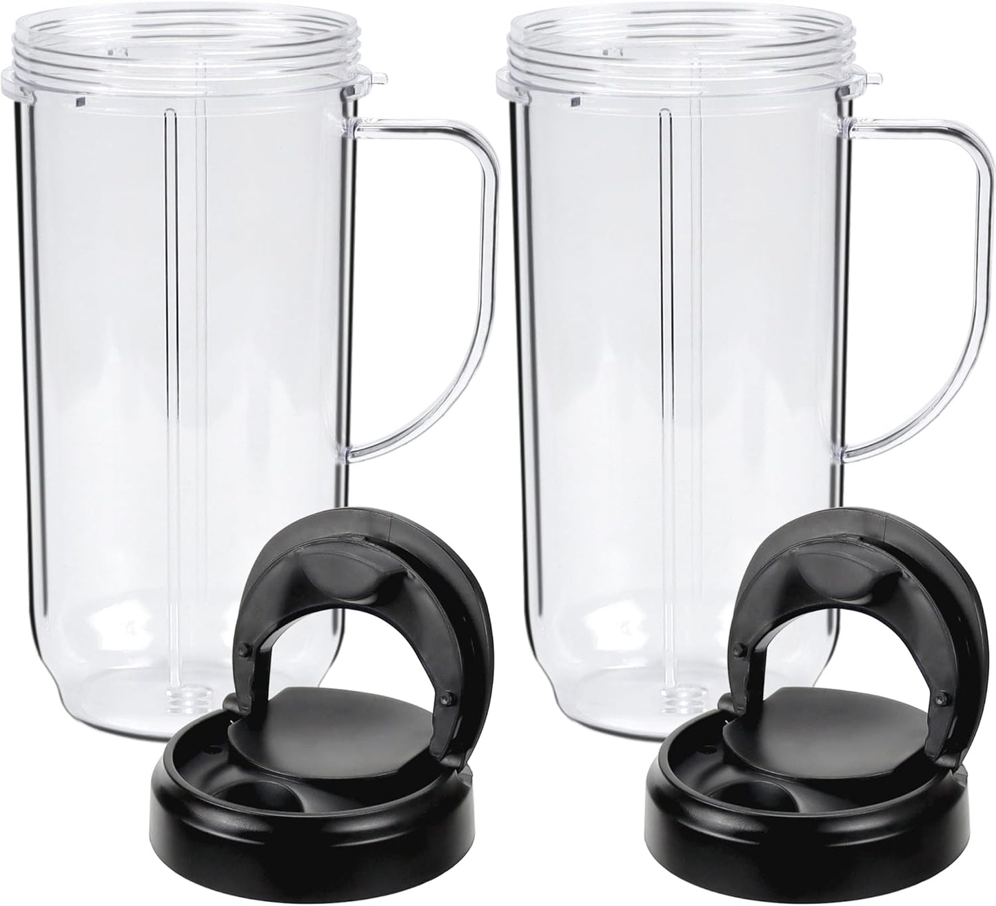 TOMOON 22oz Blender Cups - BPA-Free, To-Go Lid, Handle - 2 Pack