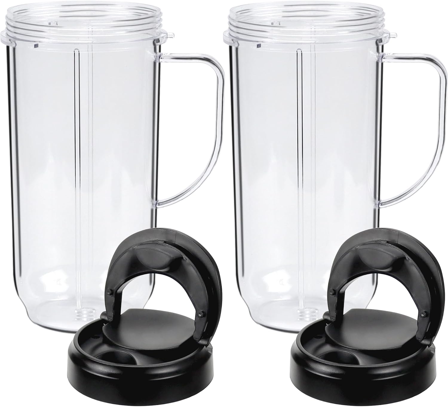 TOMOON 22oz Blender Cups - BPA-Free, To-Go Lid, Handle - 2 Pack