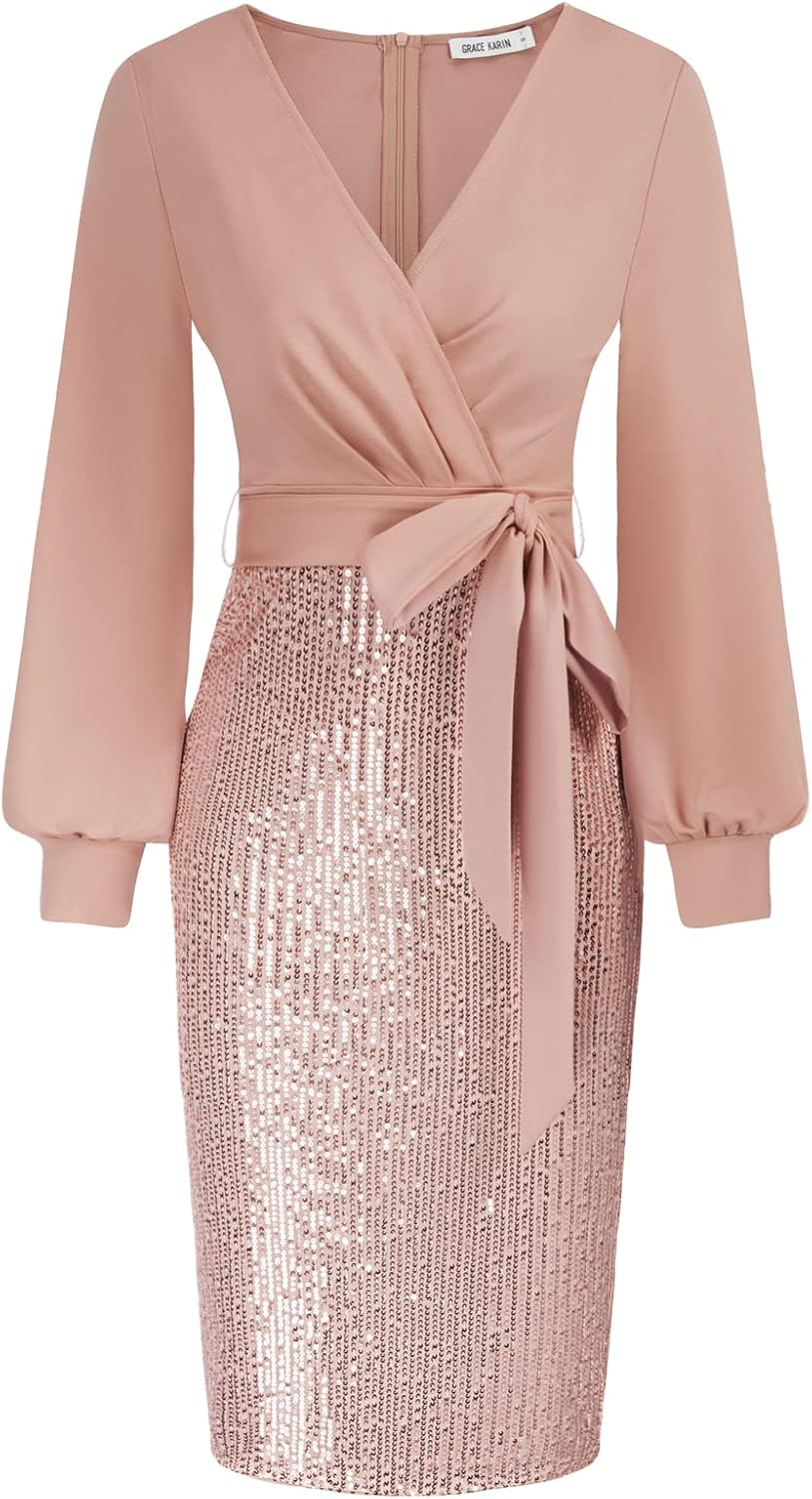 Shine Bright in GRACE KARIN Sequin Dress!