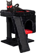 Gothic Cat Tree with Coffin Bed - Compact Modern Cat Tower