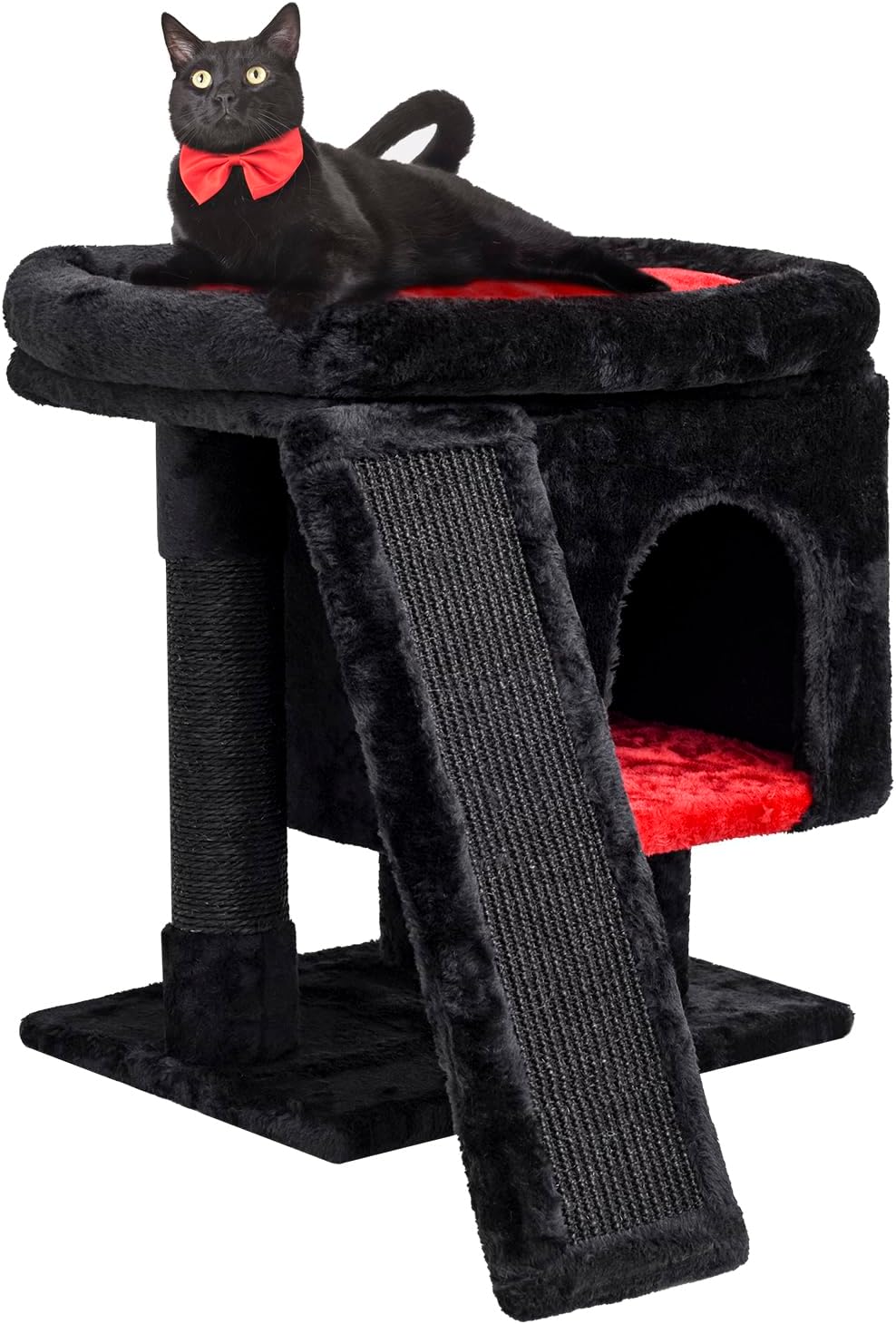 Gothic Cat Tree with Coffin Bed for Indoor Cats and Kittens
