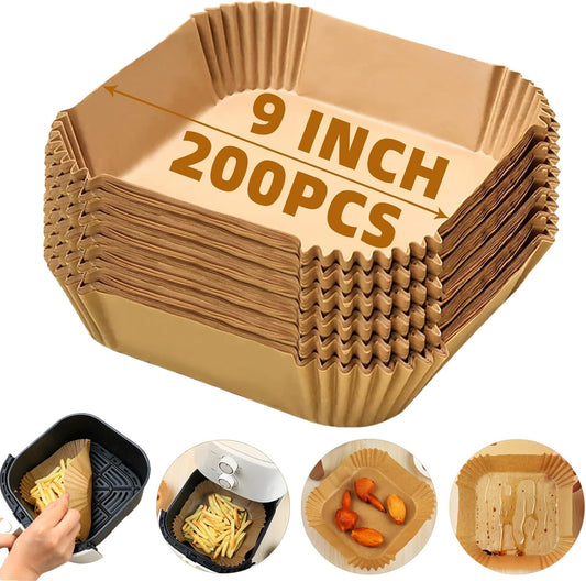 200PCS Non-stick Air Fryer Liners - Oil-proof & Water-proof!
