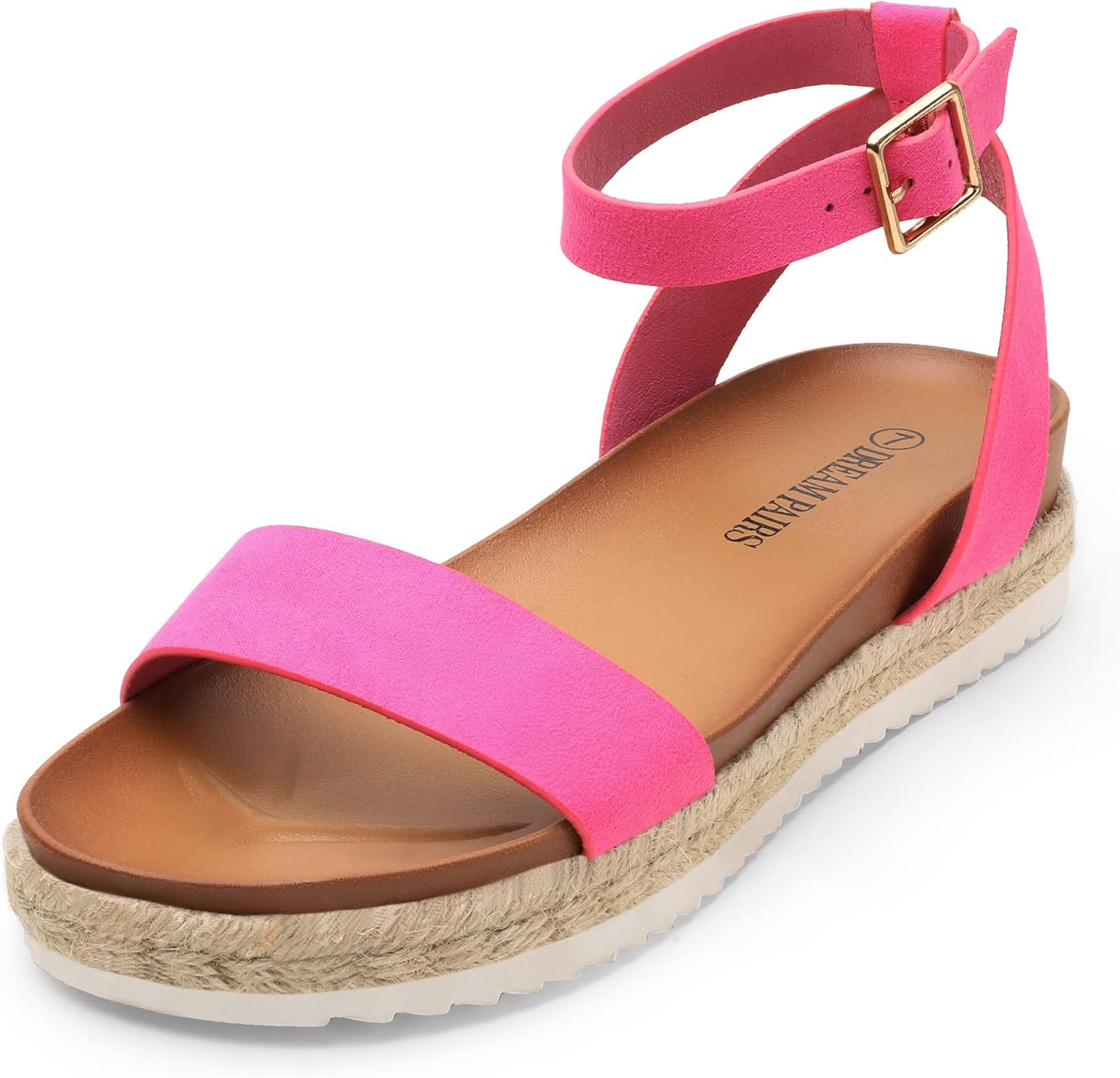 DREAM PAIRS Women's Open Toe Platform Espadrille Wedge Sandals