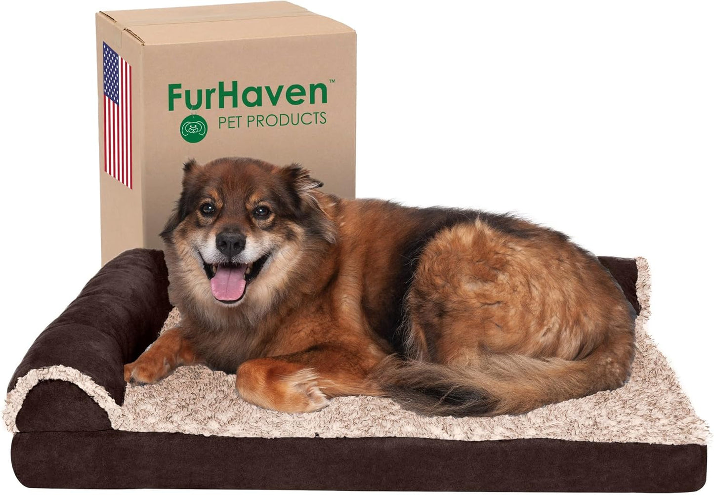 Furhaven Memory Foam Dog Bed for Large/Medium Dogs Comfort