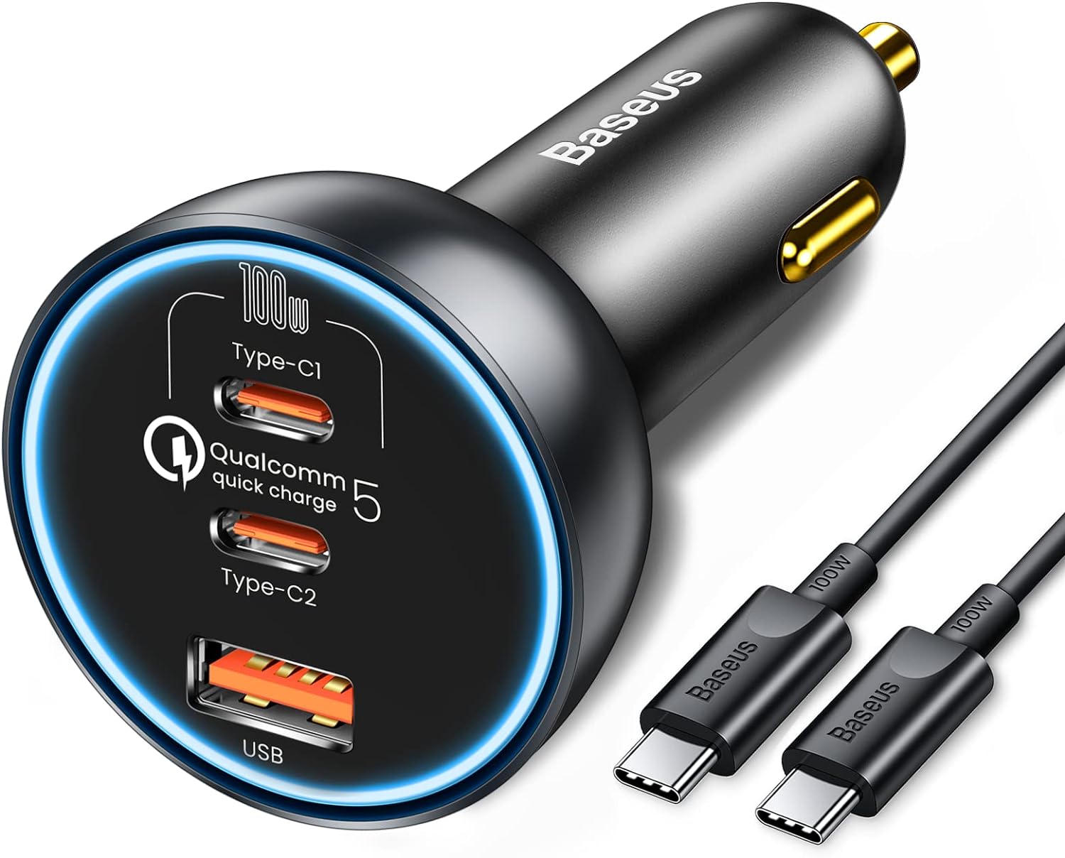 Baseus 160W Super Fast Car Charger for iPhone & Samsung