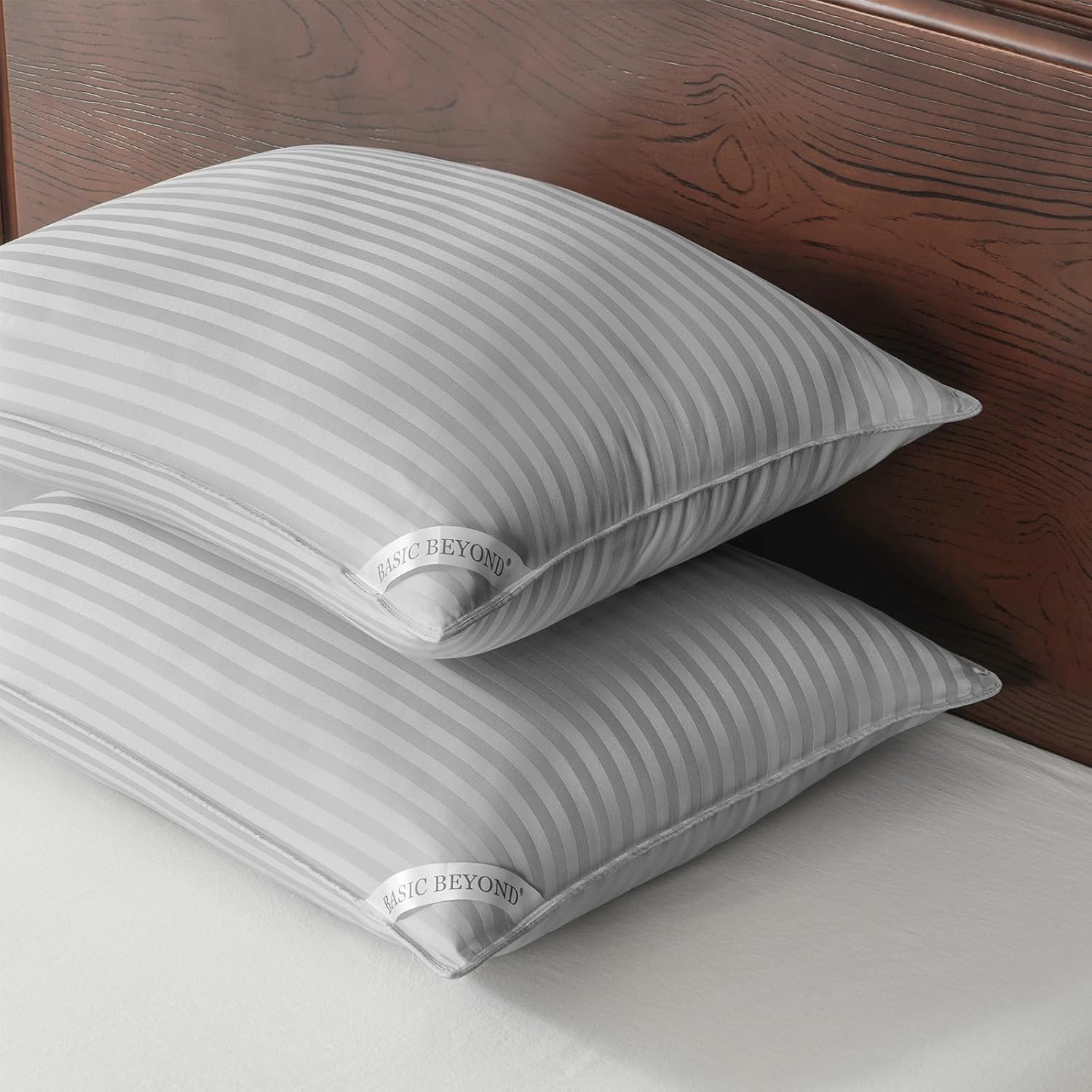 Basic Beyond Queen Size Pillows Set of 2 for All Sleepers