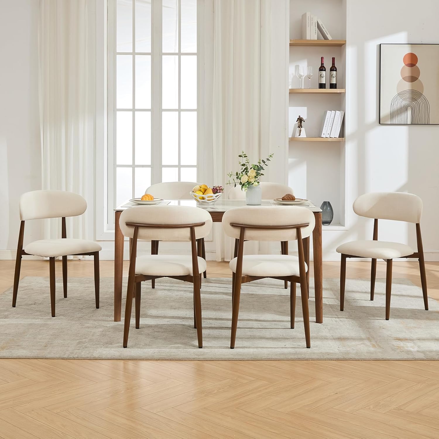 Modern Metal Dining Chairs Set of 8 for Stylish Dining Rooms
