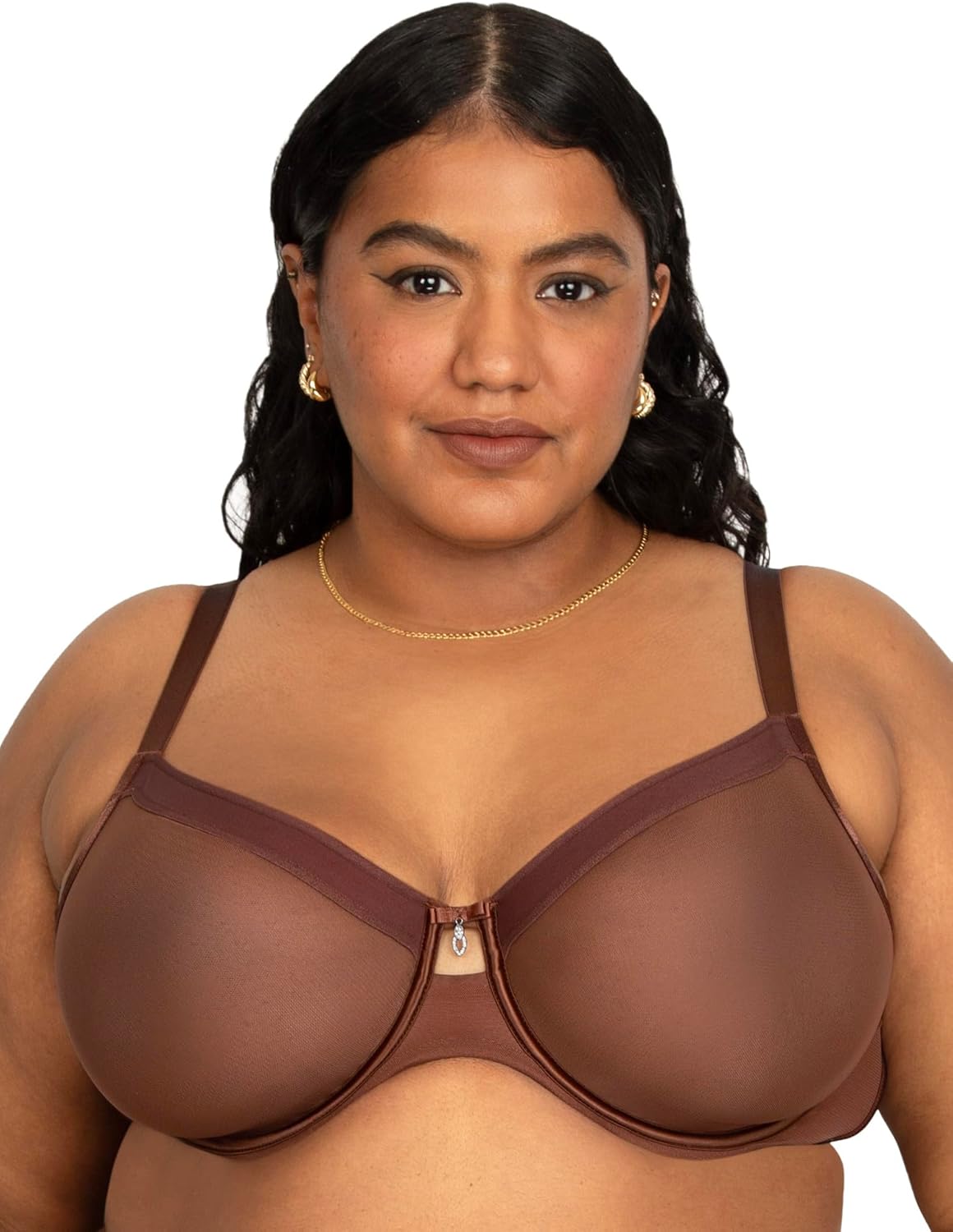 Curvy Couture Women's Sheer Mesh Full-Coverage Underwire Bra Review