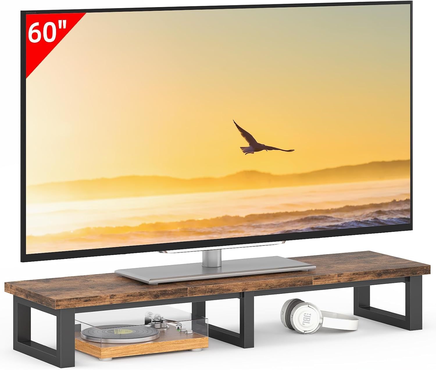 Stylish Steel-Legged TV Riser - Elevate Your Viewing Experience!