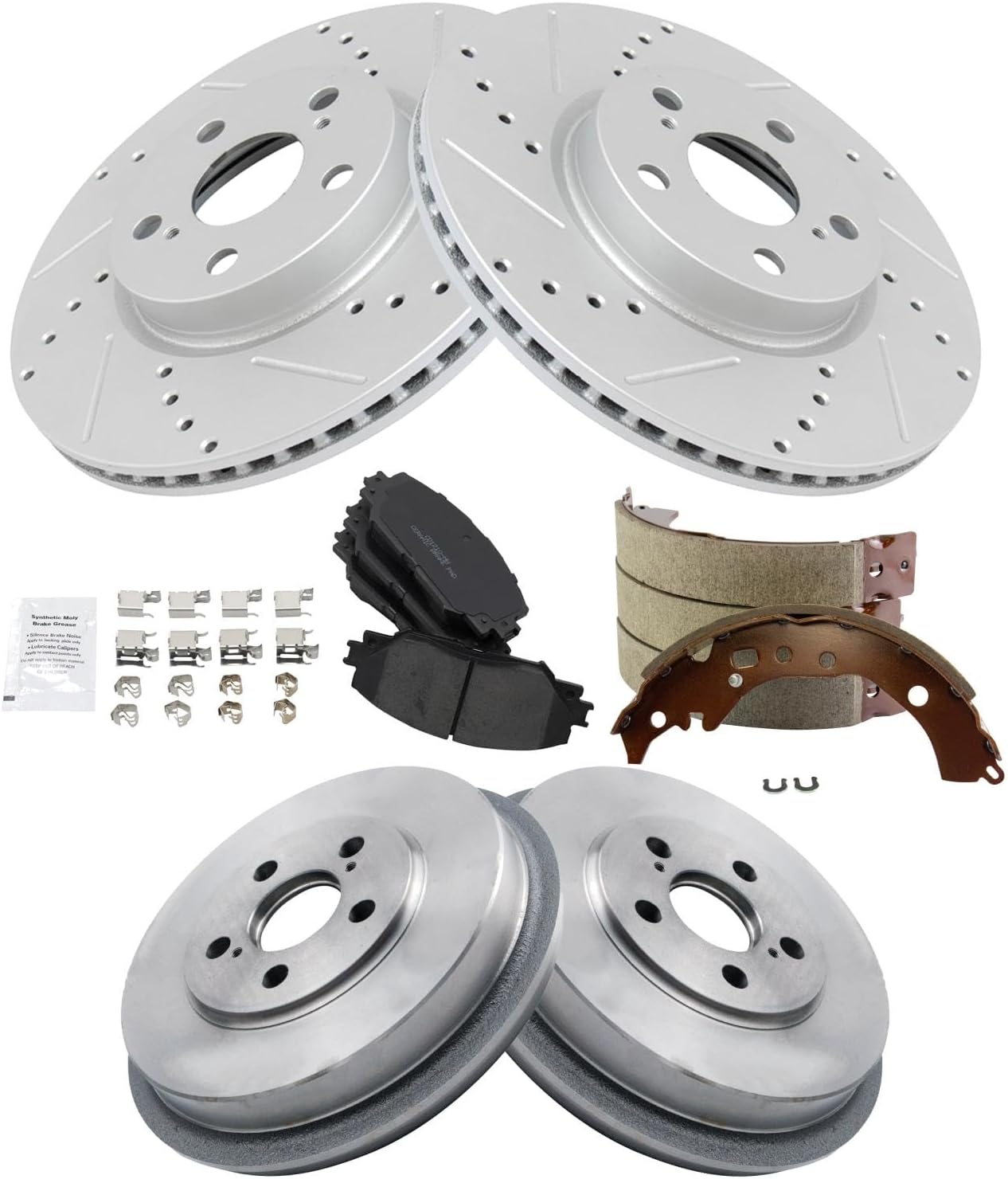 Premium G-Coated Brake Pad & Rotor Kit for Scion xD 2008-2014