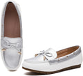 Womens Leather Loafers Casual Flat Shoes for Work and Travel