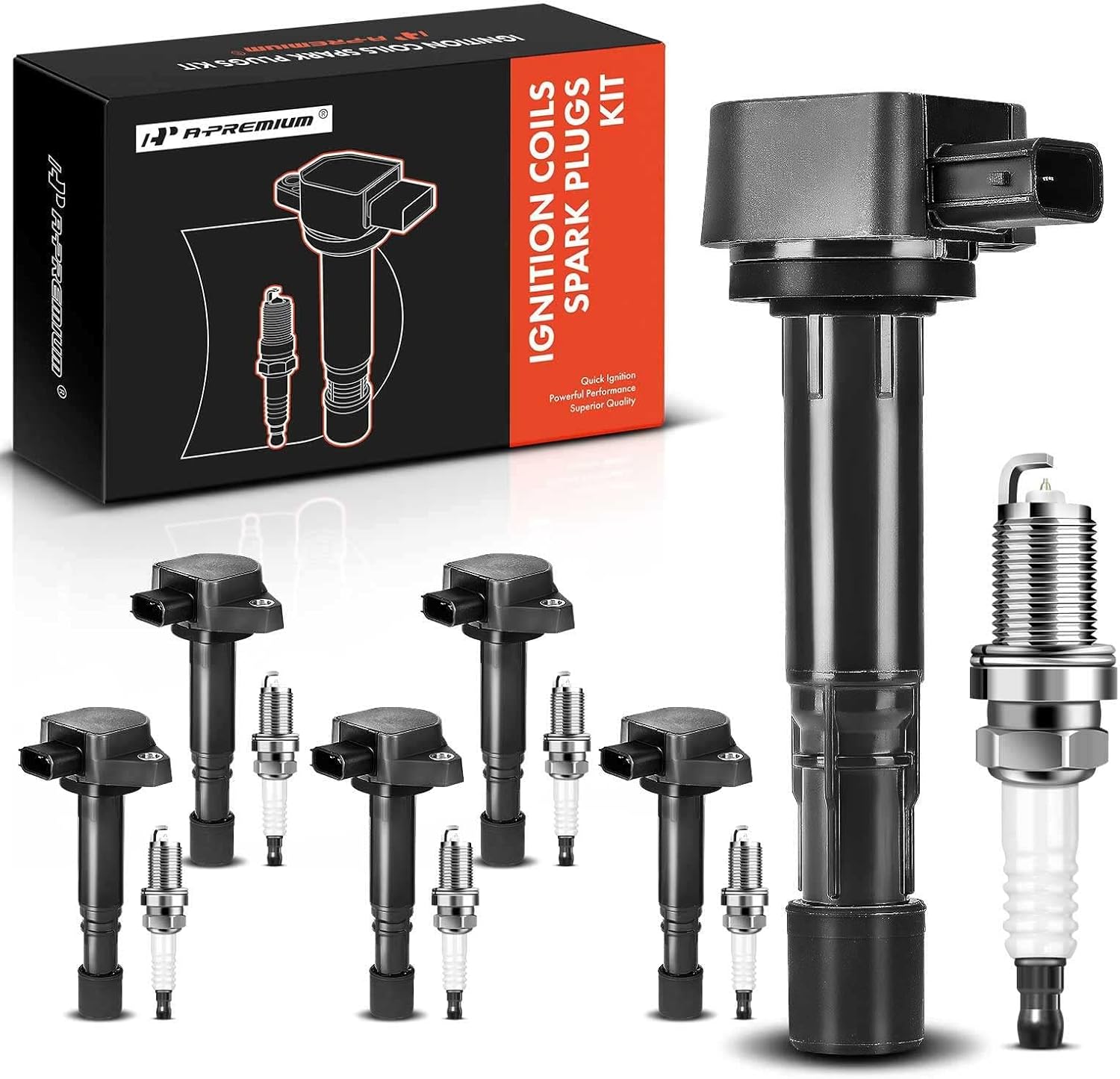 A-Premium Set of 6 Ignition Coil Pack and Spark Plugs Review