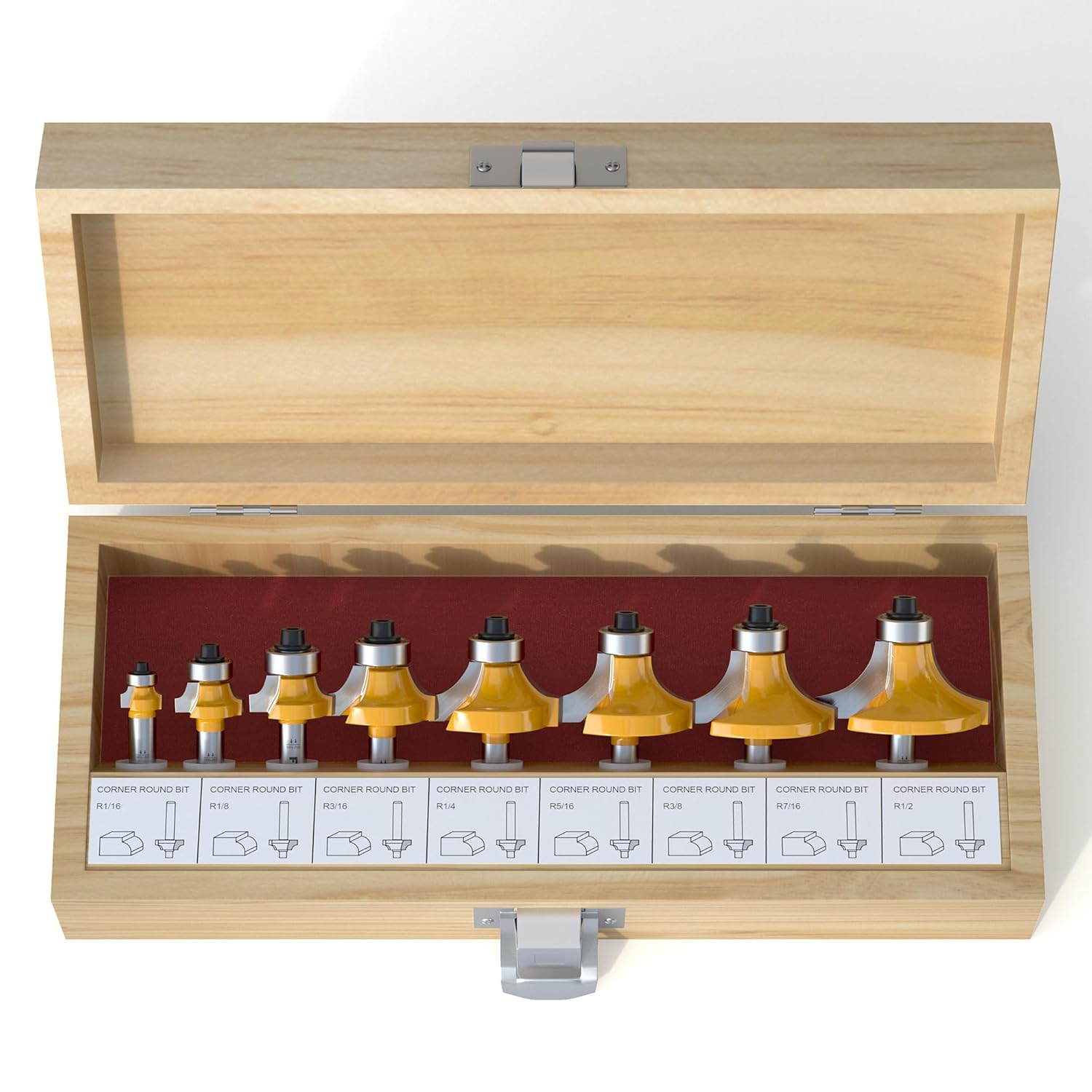 FivePears Roundover Router Bit Set for Precision Woodworking